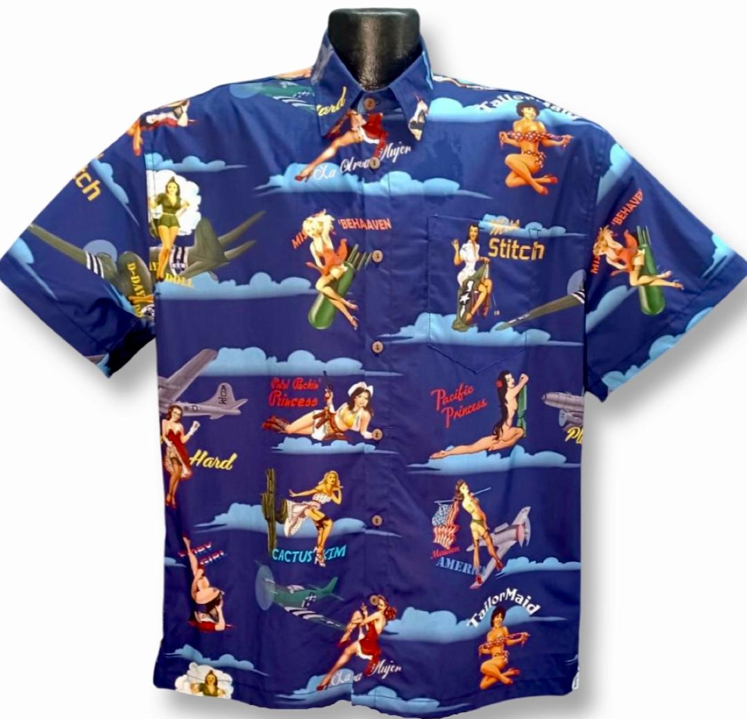 Vintage Pinup Girls, Mermaids, and Nose Art Hawaiian Shirts